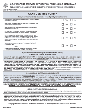 instructions for passport application