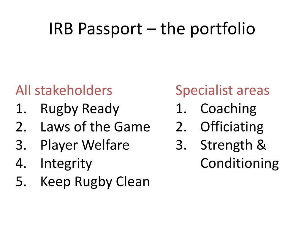 irb passport