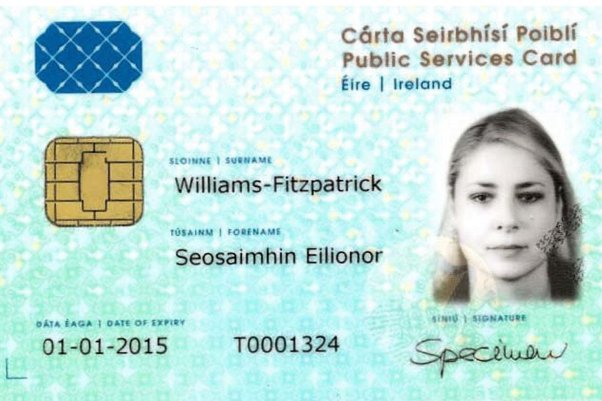 irish passport card