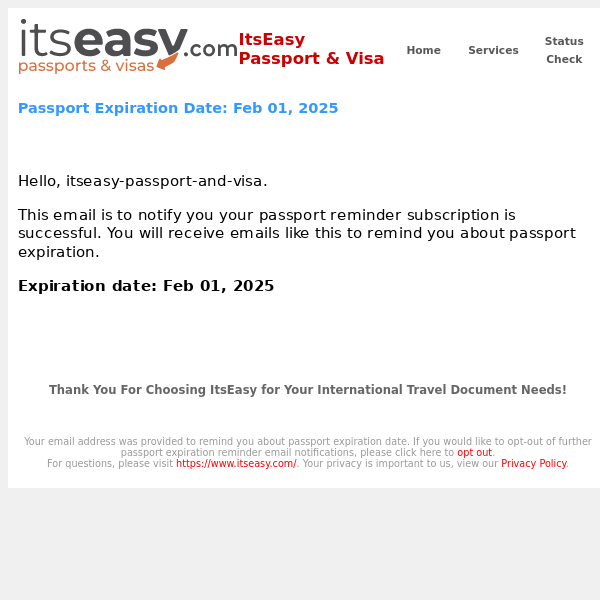 its easy passport