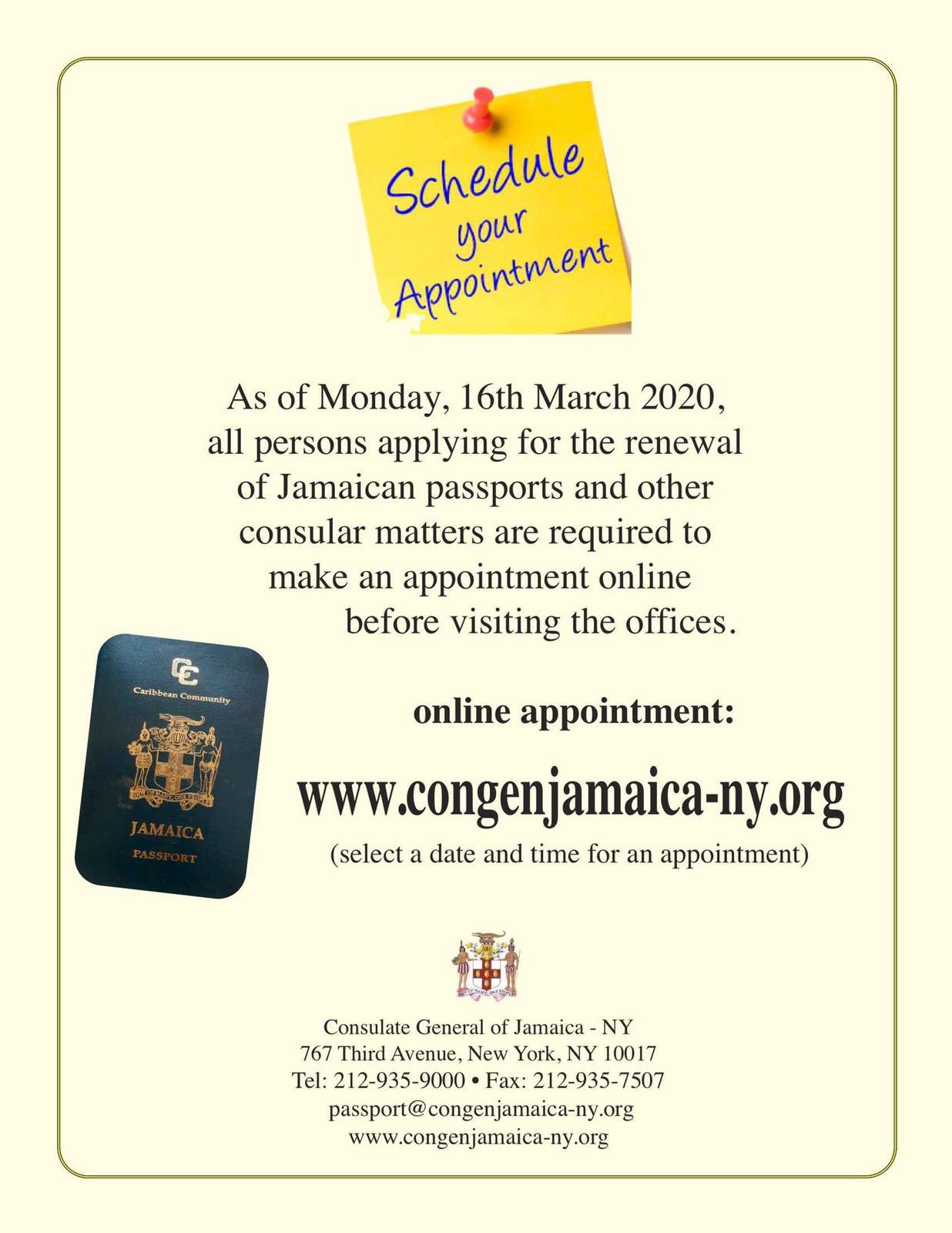 jamaica passport renewal online