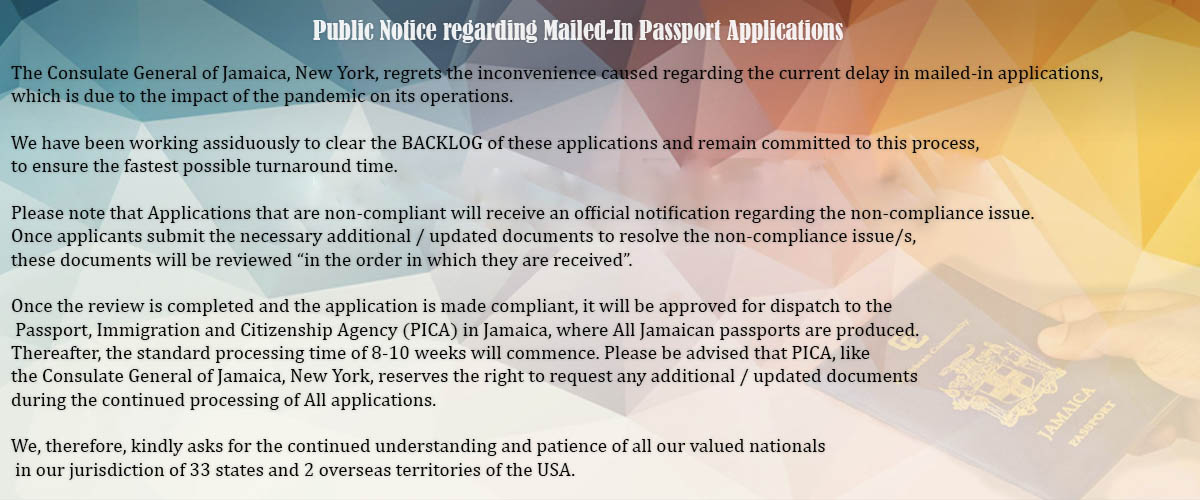 jamaican consulate passport renewal