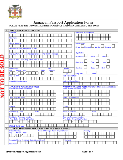 jamaican passport renewal form