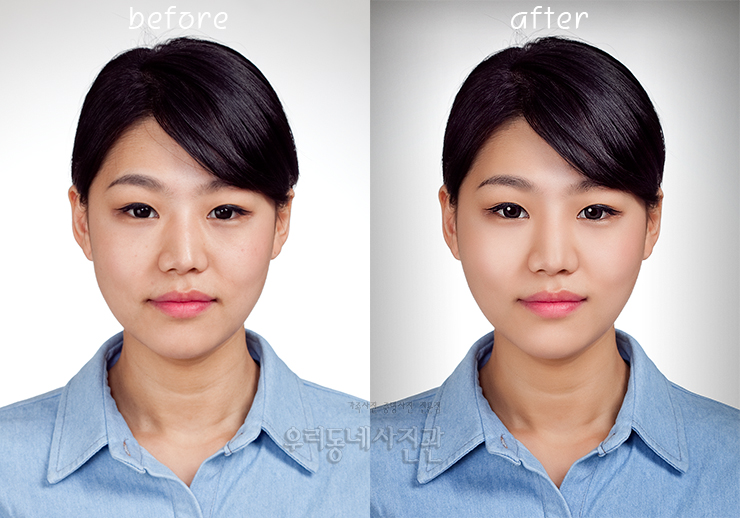 korean passport photo size