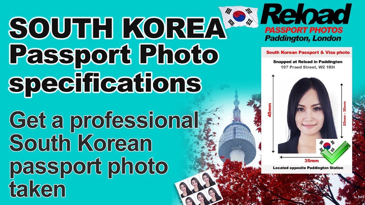 korean passport photo size