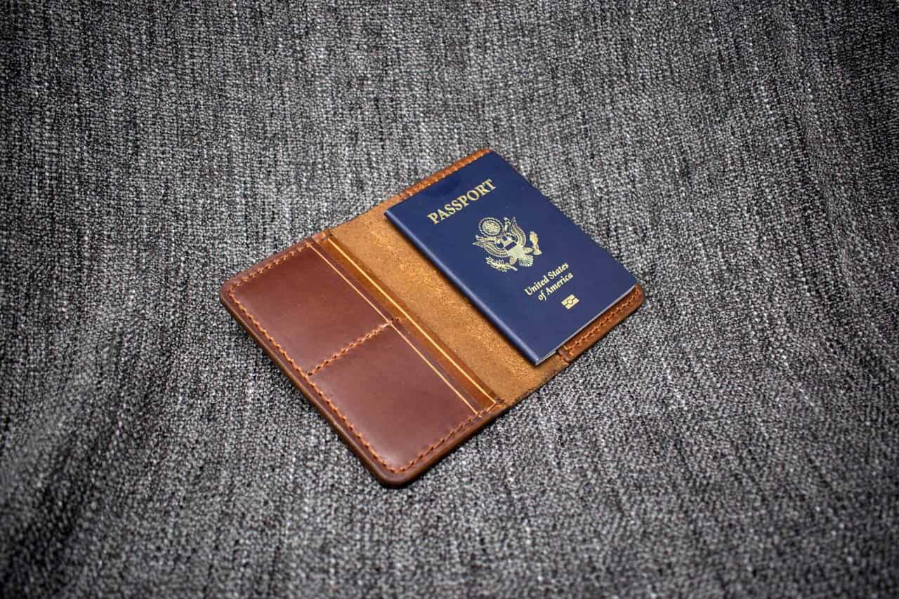 leather passport wallet