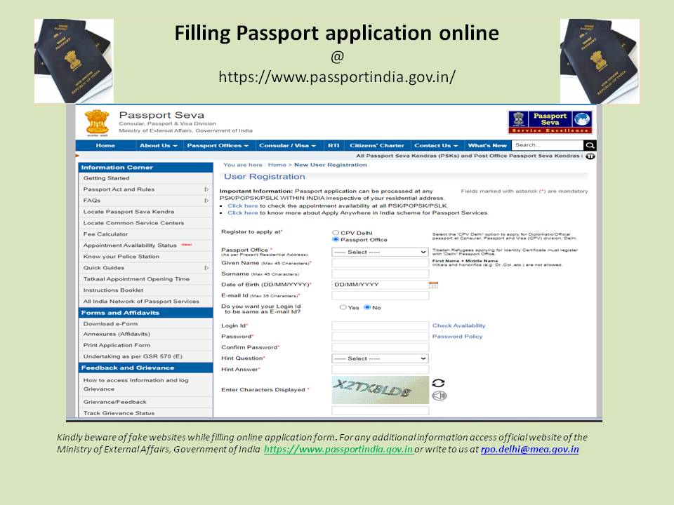 login to passport seva