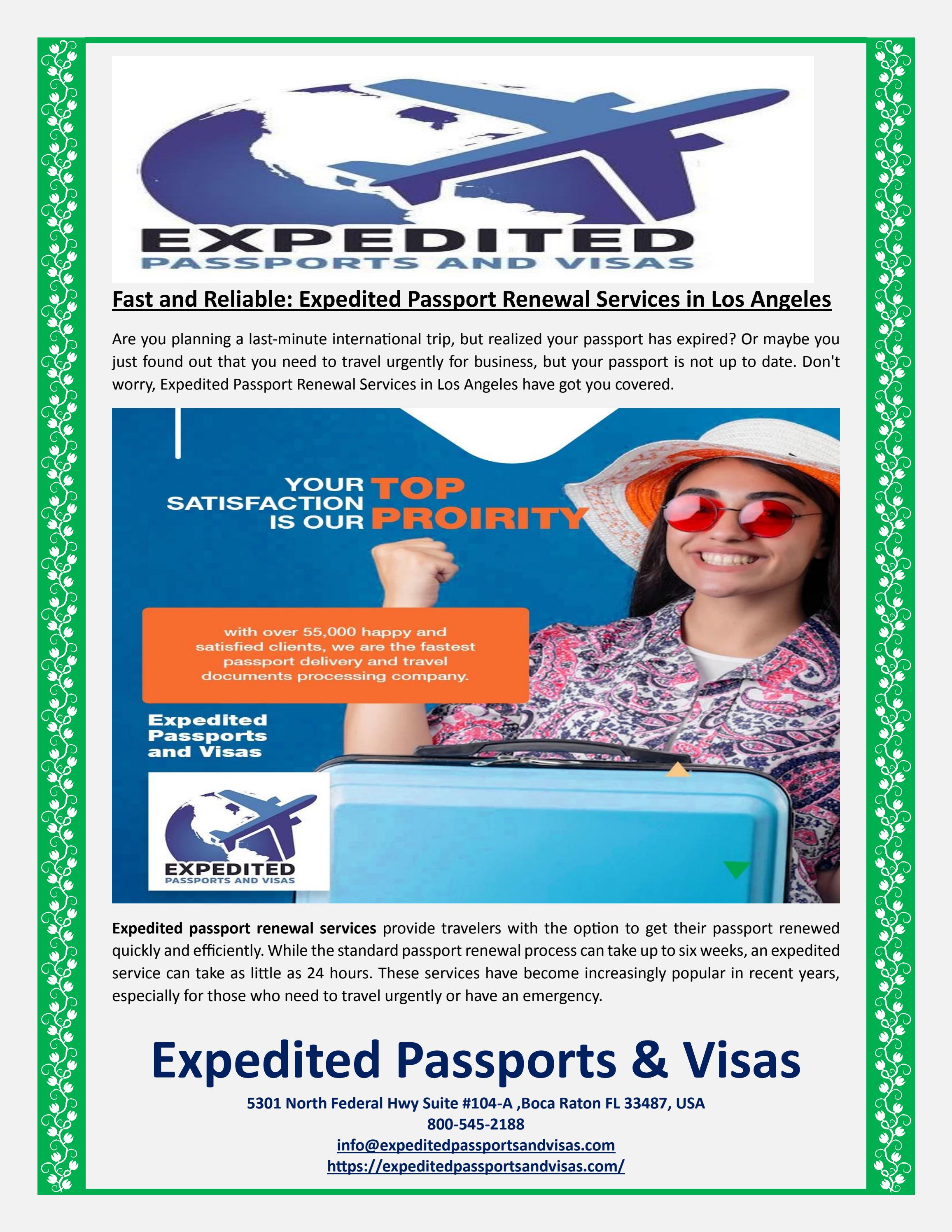 los angeles expedited passport