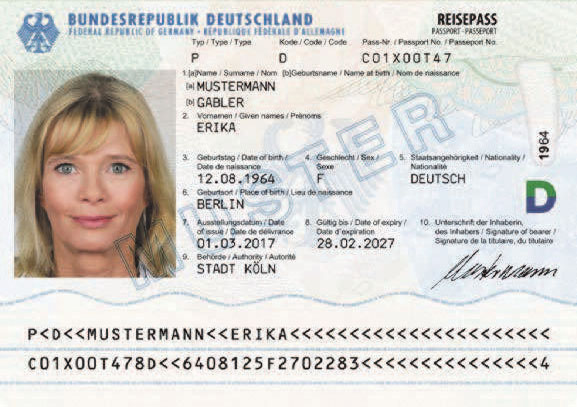 machine readable passport