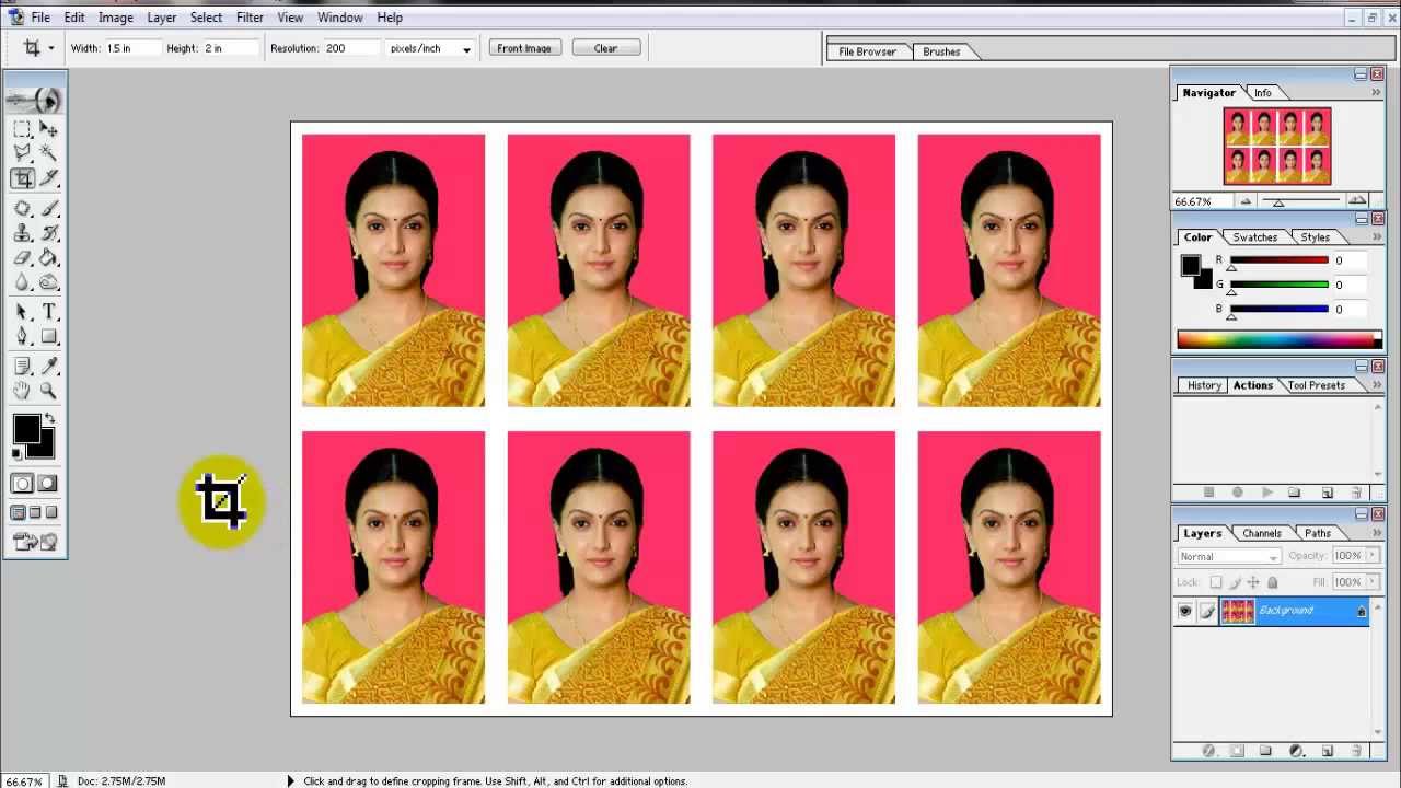 make photo passport size