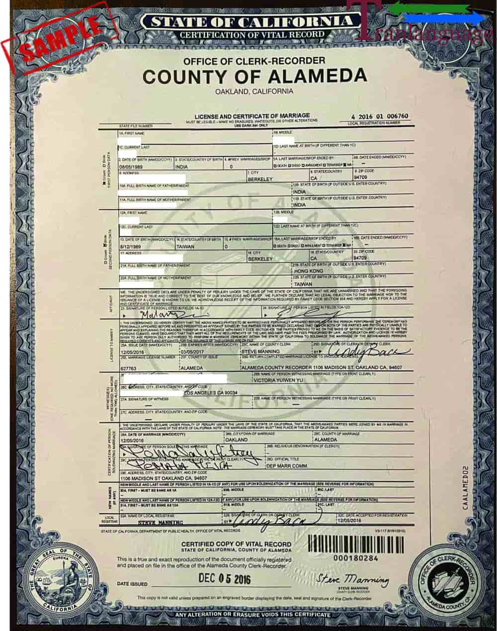 marriage certificate for passport