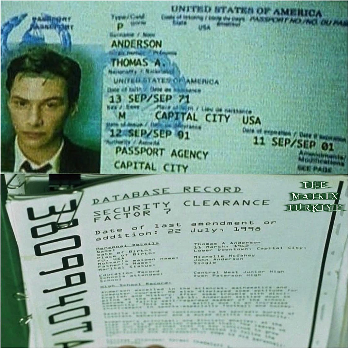 matrix neo's passport