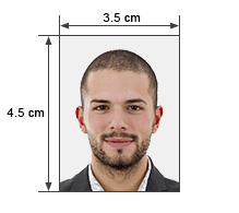 measurement of passport size picture