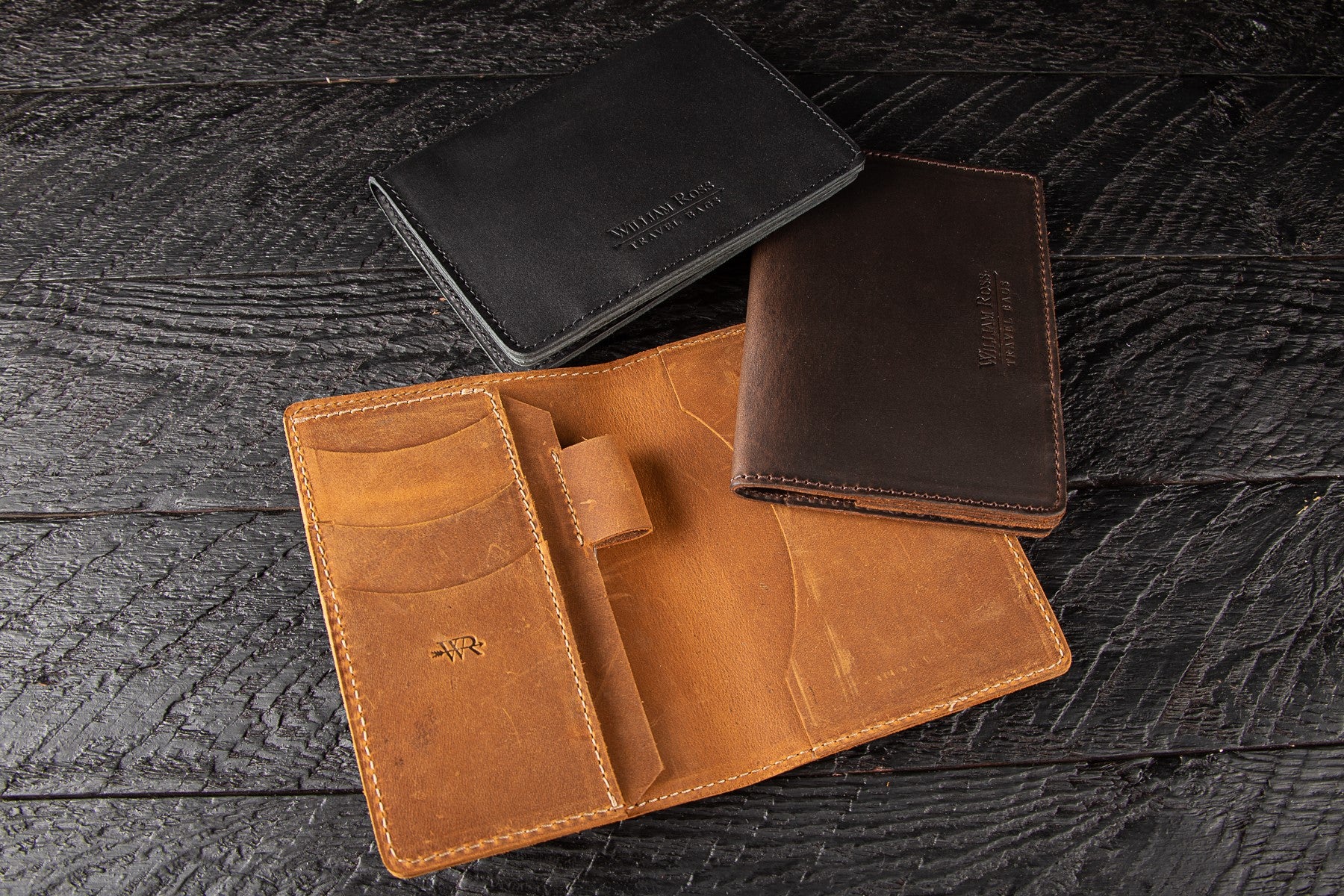 mens leather passport wallet