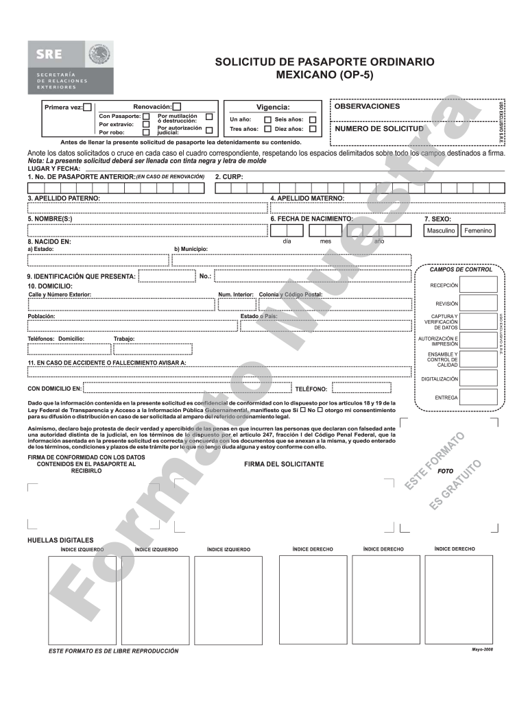 mexican passport appointment online