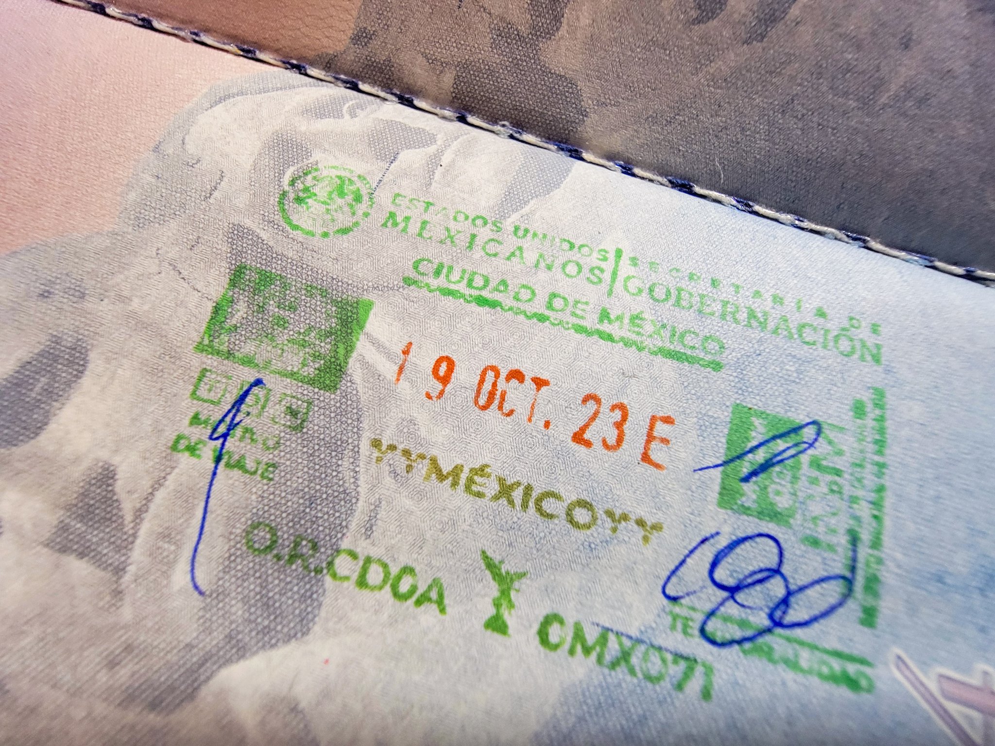 mexico stamp passport