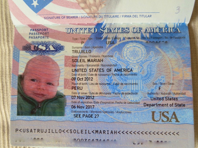 middle name on passport