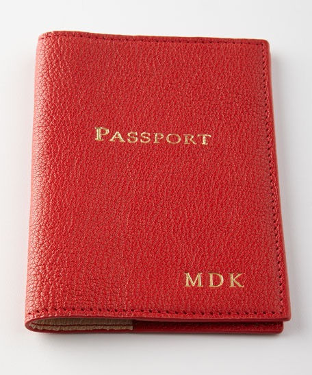 monogrammed passport holder