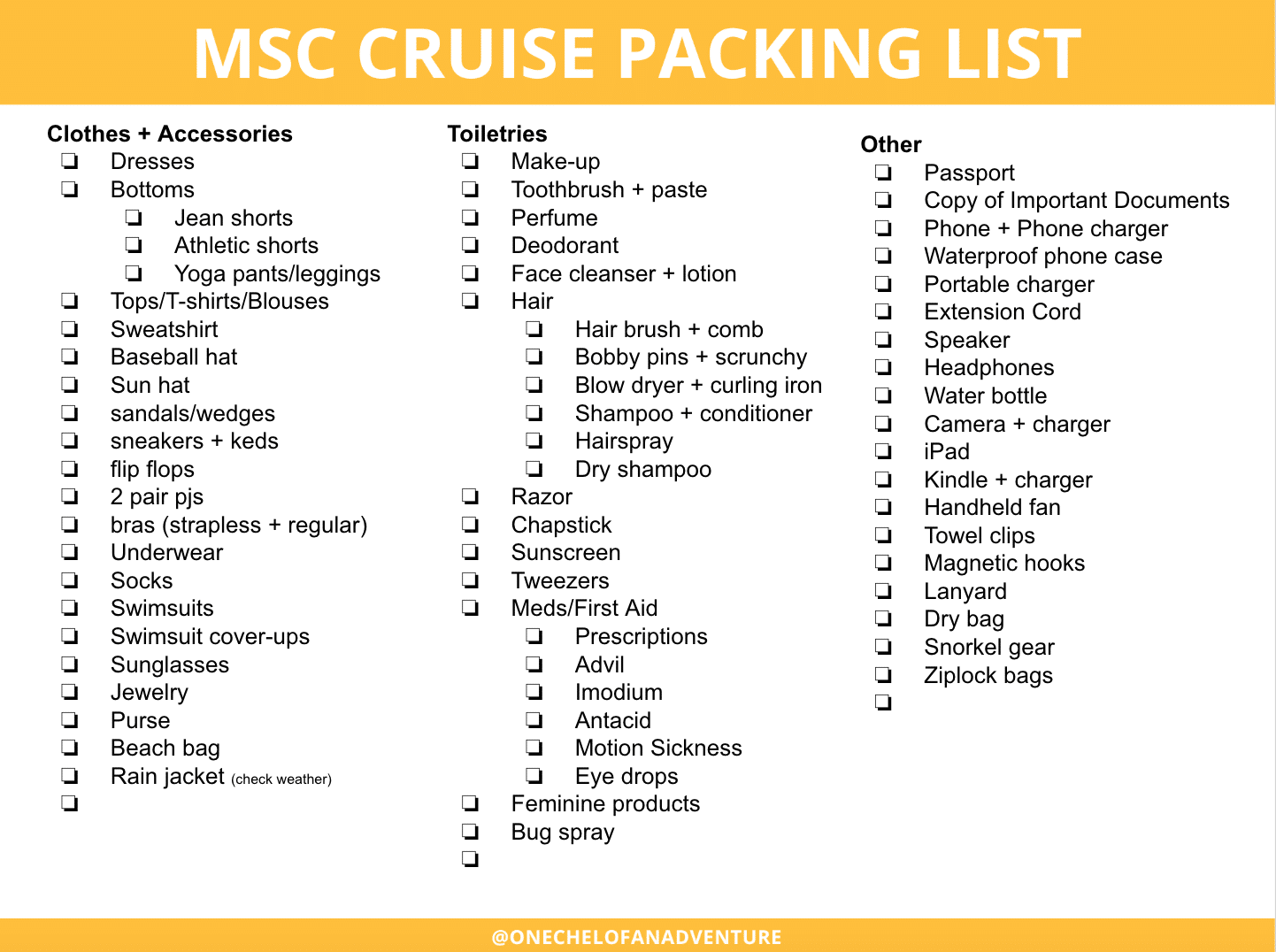 msc cruise passport requirements