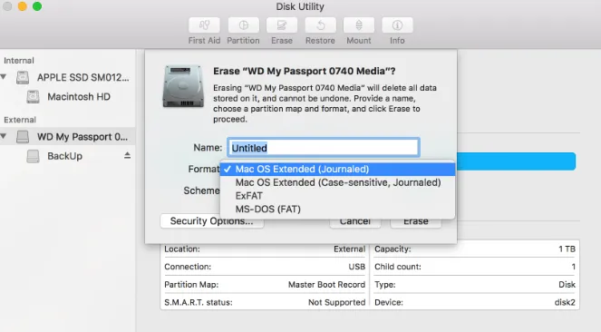 my passport for mac not showing up