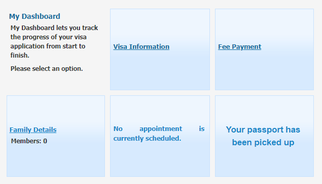 my passport progress