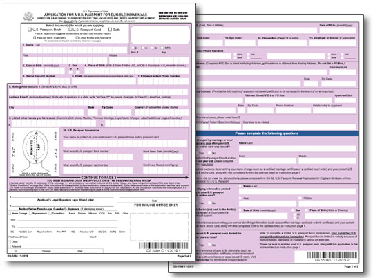 name change form for passport