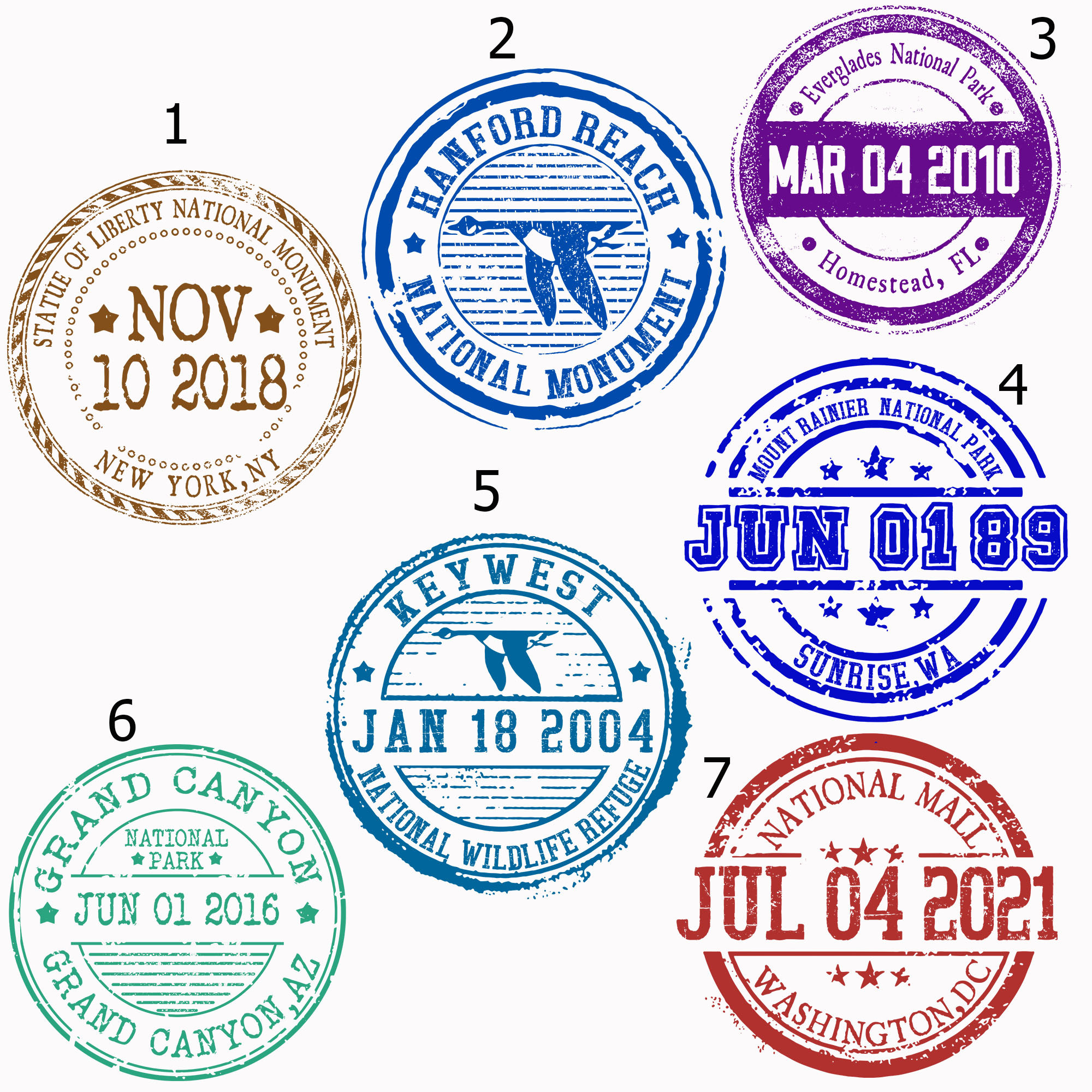 national park passport stickers