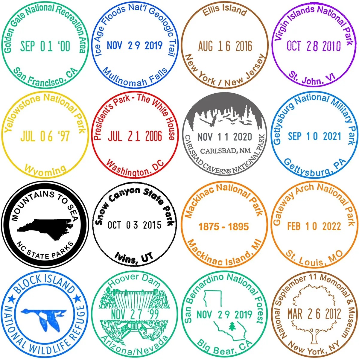 national parks passport stamps