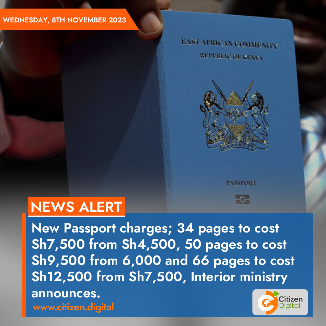 new passport price