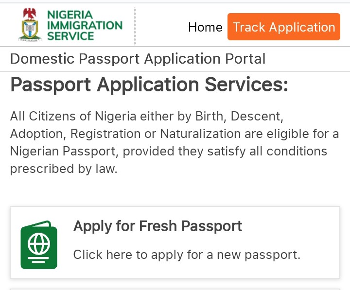 nigeria passport application