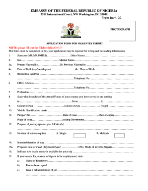 nigerian embassy passport renewal