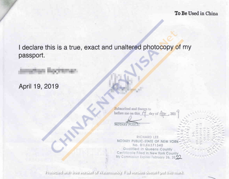 notarized passport