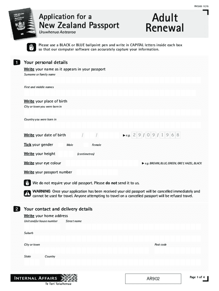 nz passport renewal