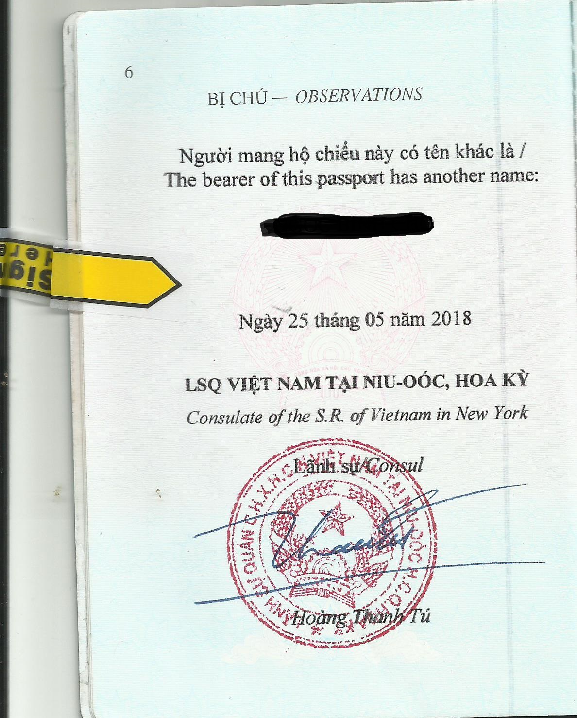 observation page passport