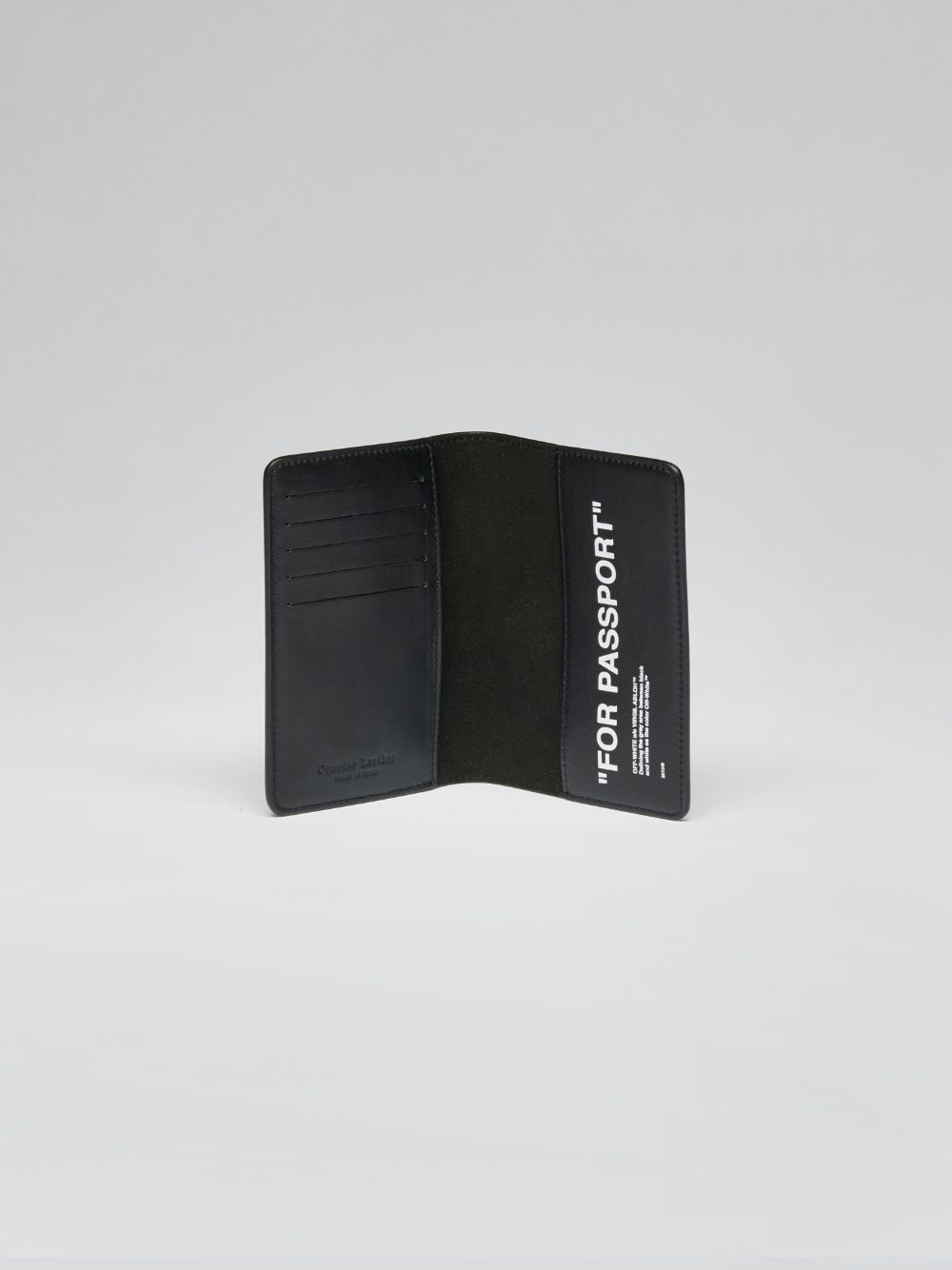 off white passport holder