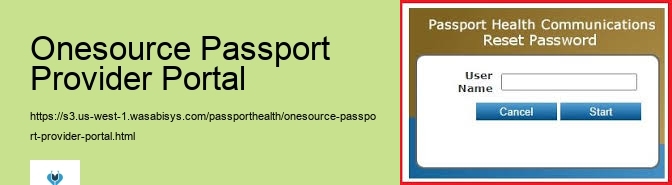 onesource login passport