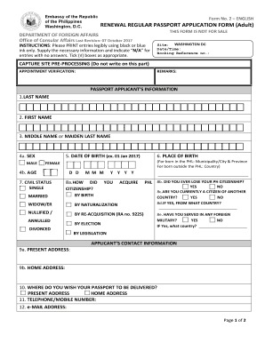 online application for renewal of passport