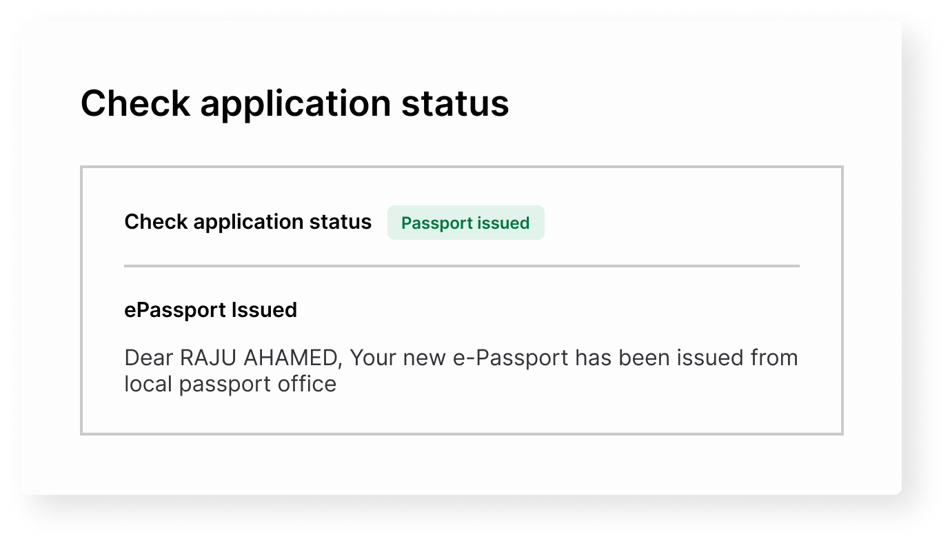 online passport status check