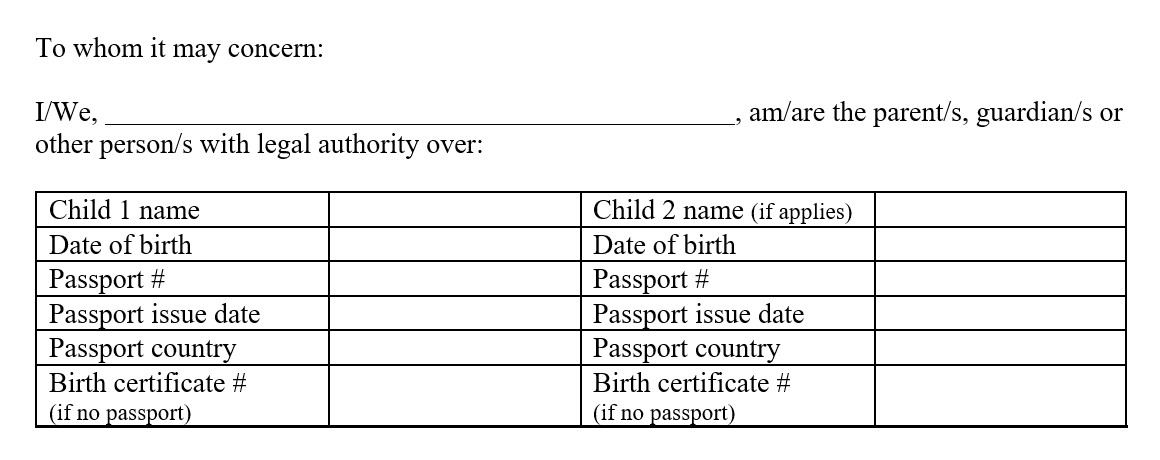 parental consent for passport