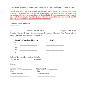 parental consent form for passport