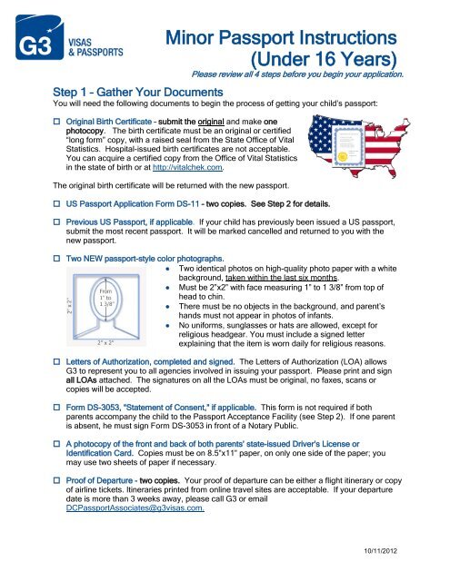 passport age requirements