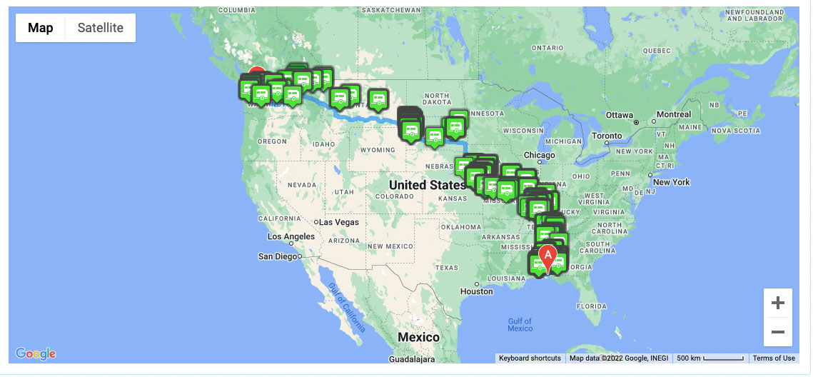 passport america campground map