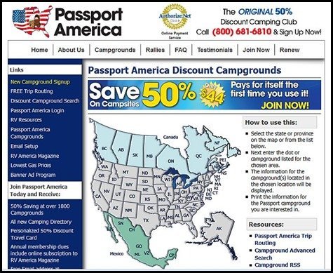 passport america campgrounds