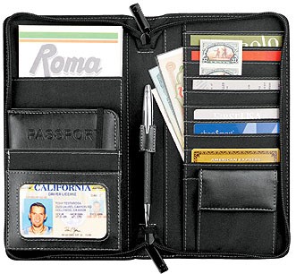 passport and travel wallet