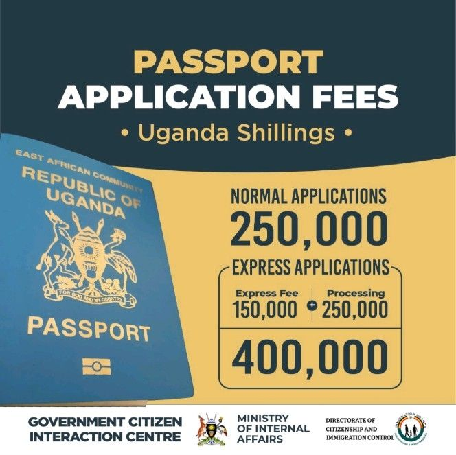 passport application and fees