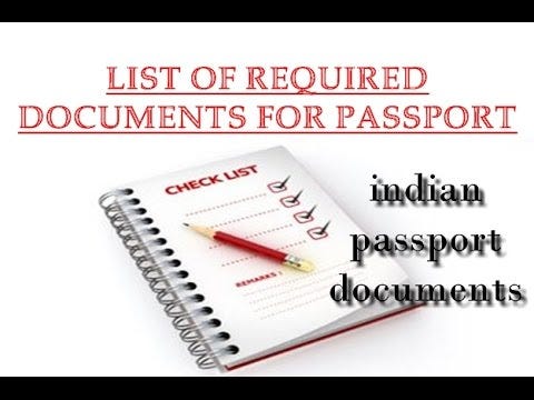 passport application documents required in india