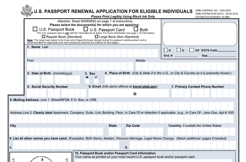 passport application ds 82