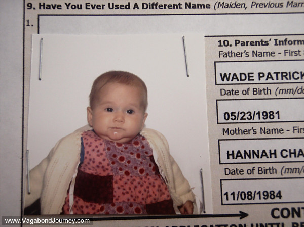 passport application for infant