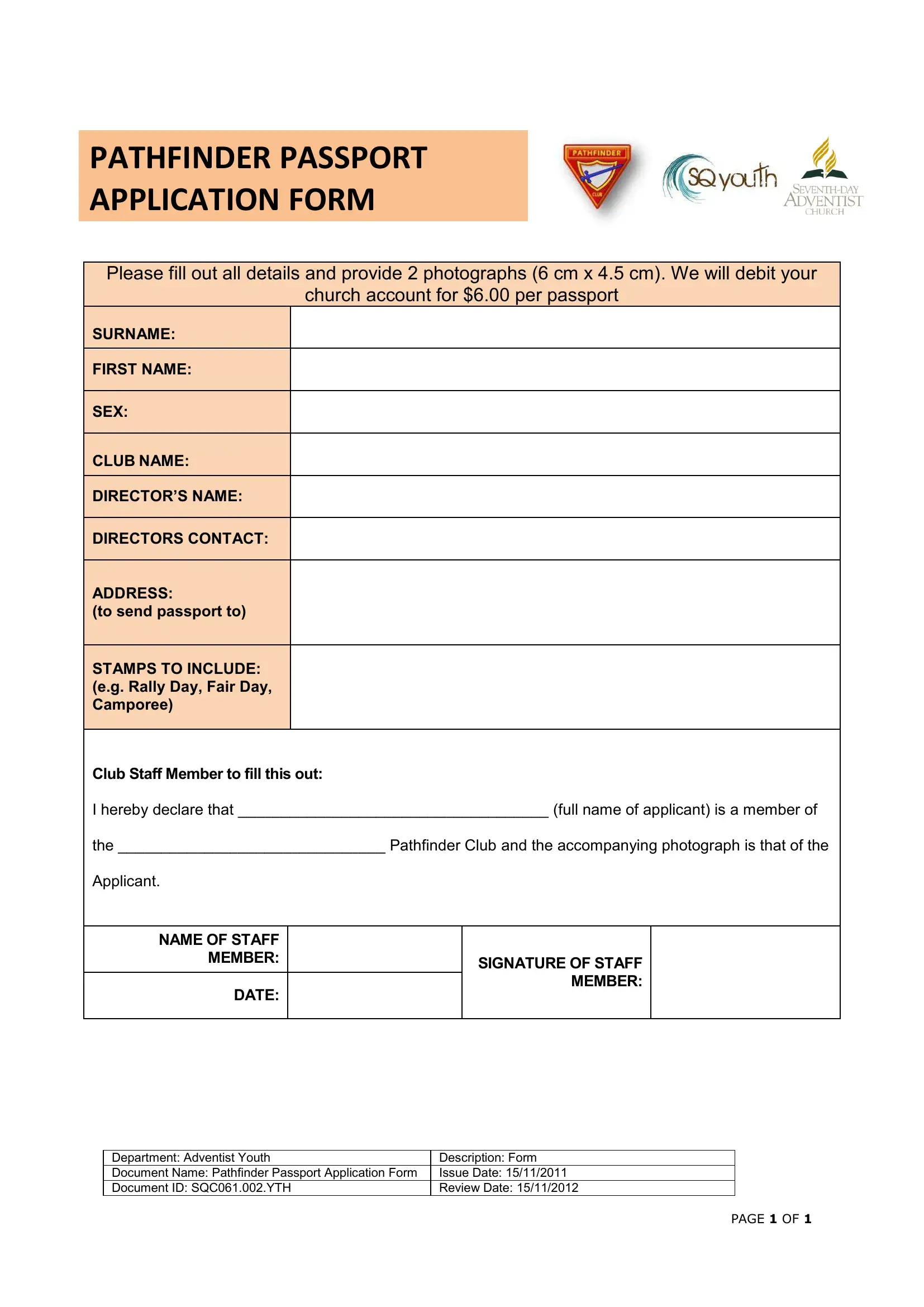 passport application form download