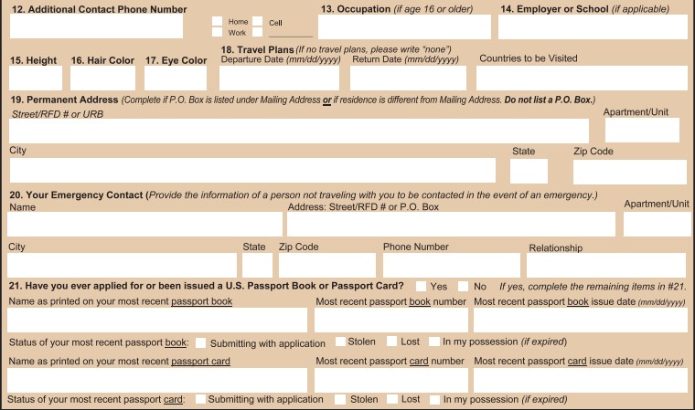 passport application form ds-11